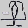 Black car safety harness set on a white background with a small box labeled 'DS'.